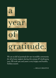 5x7 Greeting Card, Glossy, Blank Envelope with Seasonal Gratitude design