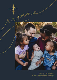 5x7 Greeting Card, Glossy, Blank Envelope with Elegant Religious Rejoice design