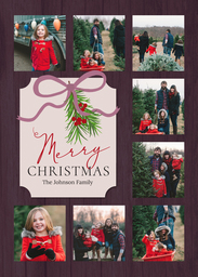 5x7 Greeting Card, Glossy, Blank Envelope with Christmas Gift design