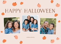 5x7 Greeting Card, Glossy, Blank Envelope with Little Pumpkins design