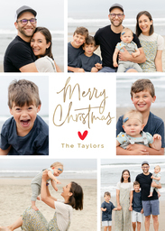 5x7 Greeting Card, Glossy, Blank Envelope with Christmas Photo Gallery design