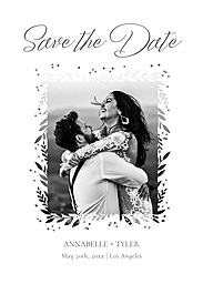 5x7 Greeting Card, Matte, Blank Envelope with Laurel Border design