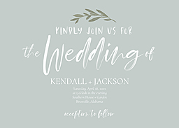 5x7 Greeting Card, Matte, Blank Envelope with Graceful Foliage design