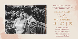 4x8 Greeting Card, Glossy, Blank Envelope with Glittering Occasion Invitation design