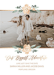 5x7 Greeting Card, Matte, Blank Envelope with Life's Greatest Adventure Save The Date design