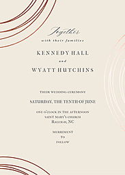 5x7 Greeting Card, Glossy, Blank Envelope with Marvelous Matrimony Invitation design