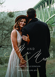 5x7 Greeting Card, Glossy, Blank Envelope with Pure Love Announcement design