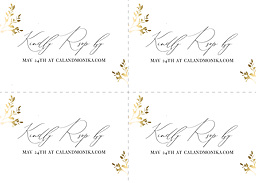 5x7 Greeting Card, Glossy, Blank Envelope with Pure Love RSVP design