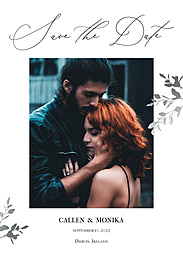 5x7 Greeting Card, Matte, Blank Envelope with Pure Love Save The Date design