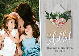 5x7 Greeting Card, Glossy, Blank Envelope with Envelope of Love design