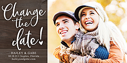 4x8 Greeting Card, Matte, Blank Envelope with Change the Date! design