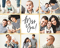 Note Cards with Miss You! Photos design