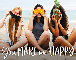 Note Cards with You Make Me Happy design