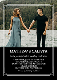 5x7 Greeting Card, Glossy, Blank Envelope with Classic Invite design