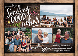 5x7 Greeting Card, Glossy, Blank Envelope with Good Vibes design