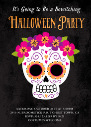 5x7 Greeting Card, Glossy, Blank Envelope with Sugar Skull Scare design