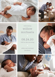 5x7 Greeting Card, Glossy, Blank Envelope with Sweet Collage design