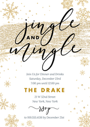 5x7 Greeting Card, Glossy, Blank Envelope with Glittering Jingle and Mingle design