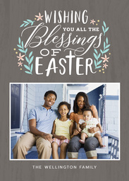 5x7 Greeting Card, Glossy, Blank Envelope with Blessings Of Easter design