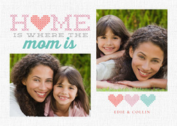 5x7 Cardstock, Blank Envelope with Stitched With Love design