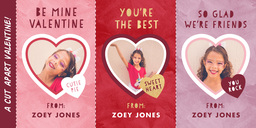 4x8 Greeting Card, Matte, Blank Envelope with Heart Happy Cut Apart design