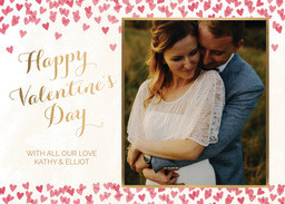 5x7 Greeting Card, Matte, Blank Envelope with Heart To Heart design