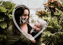 5x7 Cardstock, Blank Envelope with Mom's Good Looks design