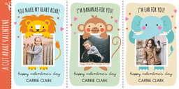 4x8 Greeting Card, Matte, Blank Envelope with Will Zoo Be Mine Cut Apart design