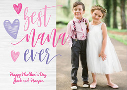 5x7 Cardstock, Blank Envelope with Best Nana Ever design