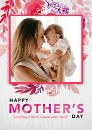 5x7 Cardstock, Blank Envelope with Mom you are the best design