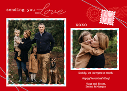 5x7 Greeting Card, Glossy, Blank Envelope with Sending You Love design