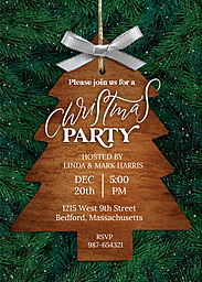 5x7 Greeting Card, Glossy, Blank Envelope with Tree Rustic Ornament Party design