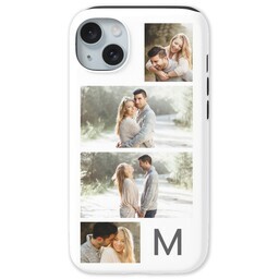 iPhone 15 Plus Tough Case with Monogram Collage design