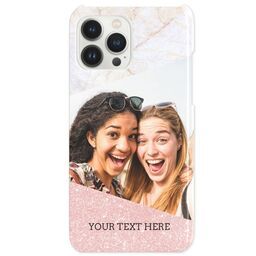 iPhone 13 Pro Max Slim Case with Pink Marble design