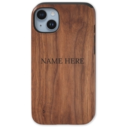 iPhone 14 Plus Tough Case with Woodgrain design
