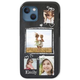 iPhone 13 Mini Tough Case with Bows and Hearts design