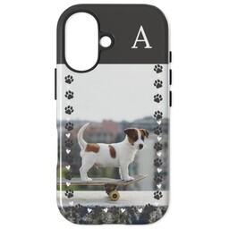 iPhone 16 Tough Case with Puppy Paws design