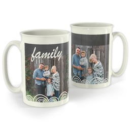 Bistro Photo Mug, 18oz with Chalkboard Semi-Circles design