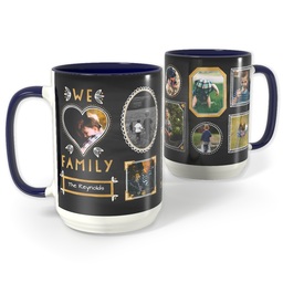 Blue Photo Mug, 15oz with Chalk Dust design