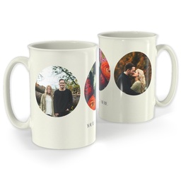 Bistro Photo Mug, 18oz with Circle Trio design