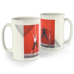 Bistro Photo Mug, 18oz with Diagonals design