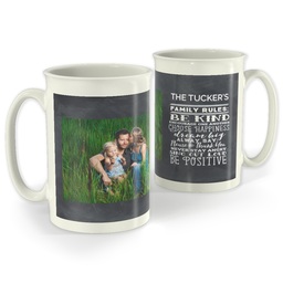 Bistro Photo Mug, 18oz with Family To Live By design