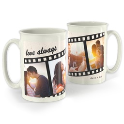 Bistro Photo Mug, 18oz with Filmstrip design