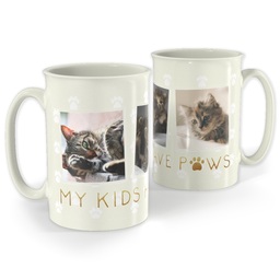 Bistro Photo Mug, 18oz with Furry Cuddly Family design