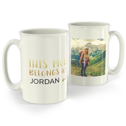 Bistro Photo Mug, 18oz with Gift of Gold design
