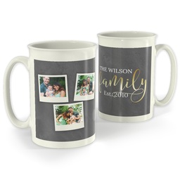 Bistro Photo Mug, 18oz with Golden Family design