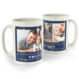 Bistro Photo Mug, 18oz with Golden Splatters design