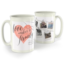 Bistro Photo Mug, 18oz with Heart Of The Home Gray design