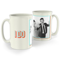 Bistro Photo Mug, 18oz with I Do design