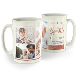 Bistro Photo Mug, 18oz with Leave a Little Sparkle design